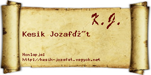 Kesik Jozafát névjegykártya
